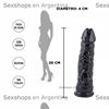 Dildo con sopapa americano grande negro 20x4